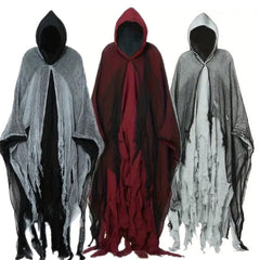 Capa de bruja de Halloween con estampado de calaveras, ropa y accesorios de disfraz de muerte
