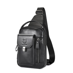 Mens Cowhide Shoulder Crossbody Bag