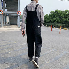 Mono holgado y elegante para hombre, con múltiples bolsillos y tirantes