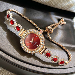 Fashionable Quartz Watch With A Pull-out Diamond