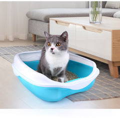 Halboffenes, katzengerechtes, verdicktes, spritzwassergeschütztes Katzenklo