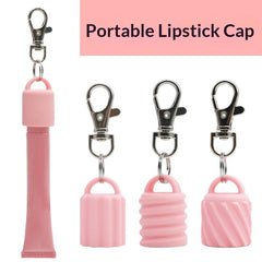 Silicone Universal Lip Gloss Keychain Silicone Cap Lipstick Cover