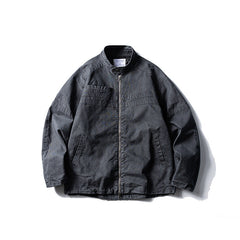 Personality Worn Looking Washed-out High Street Turn-down Collar Coat