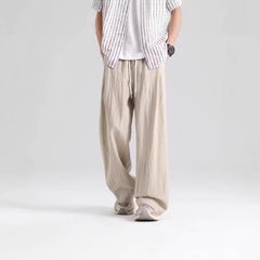 Pantalones deportivos transpirables para hombre, de seda helada y caída fluida