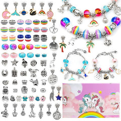 Colorful Glass Childrens DIY  Bracelet Craft Kit