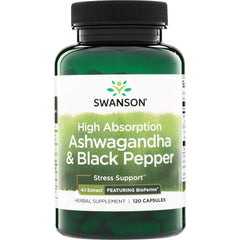 High Absorption Ashwagandha & Black Pepper - Featuring BioPerine