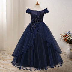 Costume de robe de princesse à fleurs asymétrique