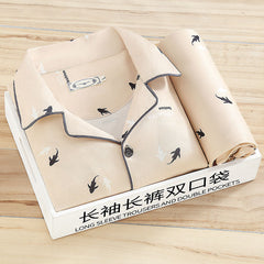 Ensemble de pyjama pour homme, manches longues, pour le printemps et l’automne