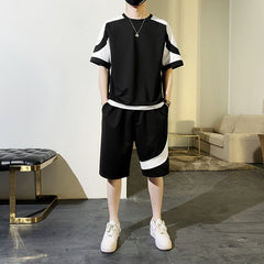 T-shirt homme à manches courtes, ensemble décontracté d'été