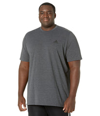 adidas mens FR Tee Dark Grey Heather/Black Small