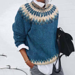 Sweat-shirt imprimé de Noël pour femme