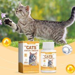 Cat Care Vitamin Moisturizing Skin Fish Oil Supplement Tablets
