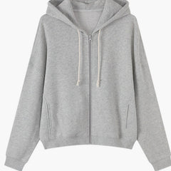 Relaxed Stylish Versatile Zip-up Cardigan Top