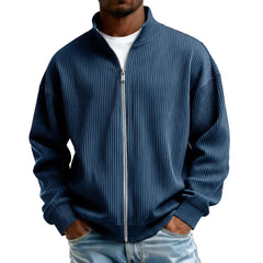 Mens Full-Zip Mock-Neck Sweater New FallWinter Style