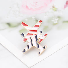 Personalized Alloy Striped Combat Brooch
