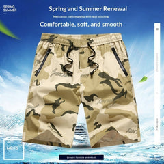 Short cargo ample pour homme, multi-poches, en coton pur