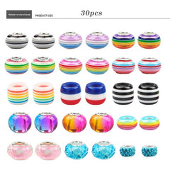Colorful Glass Childrens DIY  Bracelet Craft Kit