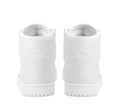 Customizable White High-top Lace-up Basketball Shoes