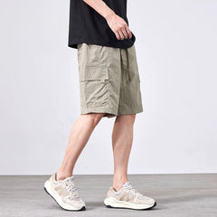 Pantalon court style américain streetwear, séchage rapide, longueur mi-mollet
