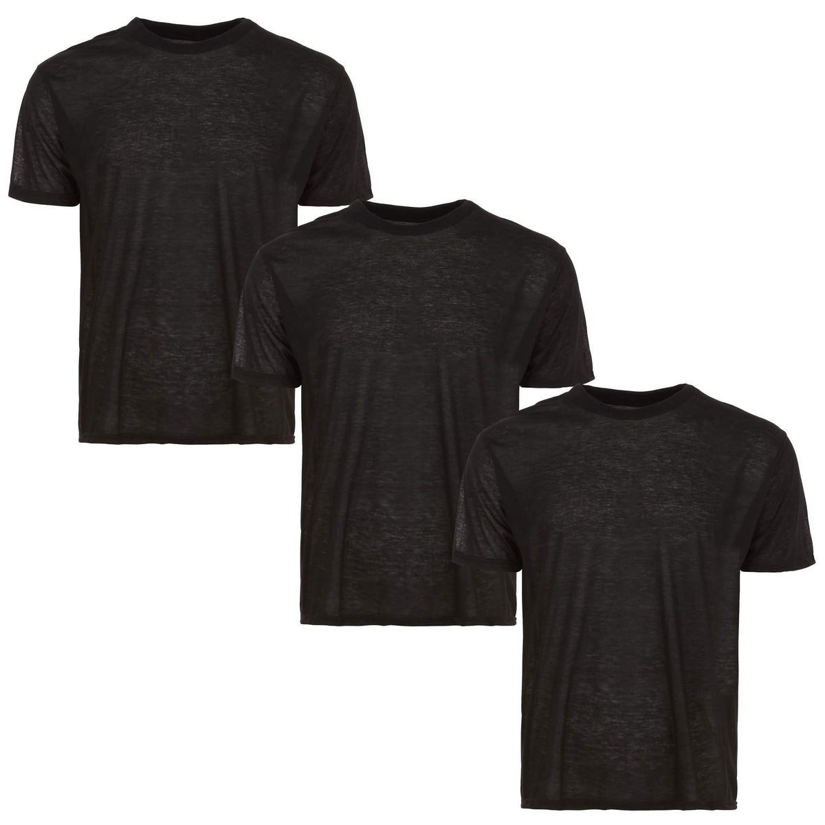 6-Pack: Men's Tagless Black Short Sleeve Shirt
