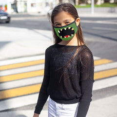 6-Pack: Two-Layer Reusable Halloween Kids Face Mask With Adjustable Earloop
