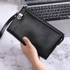 Cowhide Korean-style Casual Large-capacity Clutch Bag