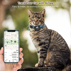 Collar para mascotas compatible con AirTag, con cascabel y reflectante, ajustable, antiextravío, para gatos y perros