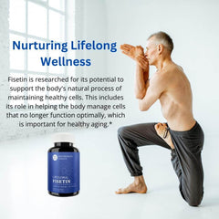 Liposomal Fisetin Capsules for healthy aging in a wellness setting promoting cellular health and aging support.