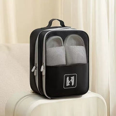 Shoe storage bag-double hook model-gray-600D film material-1 piece