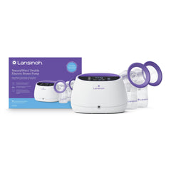 Tire-lait électrique simple compact Lansinoh - aspiration réglable et rechargeable, facile à transporter
