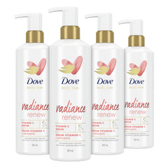 Dove Body Love Body Cleanser Radiance Renew 4 Count For Dull Skin Exfoliating Body Wash with Vitamin C Serum 17.5 fl oz