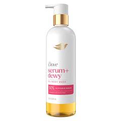 Dove Coconut & Geranium Oil Body Wash Serum + Dewy For Women for Hydrated & Repaired Skin 15.3 fl oz
