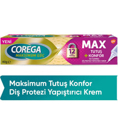 Corega Crema adhesiva para dentaduras postizas MAX - Comodidad | 40g