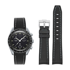 Curved-end Strap 20mm Silicone Watch Band For Men