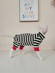 Belly-protecting Four-legged High-elasticity Fur-free Cat Clothing