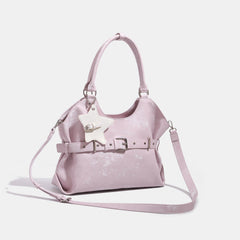 Belt-designed Single-shoulder Tote Bag Large Capacity For Women