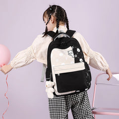 Sac à dos scolaire léger et grande capacité pour élèves du primaire, mignon, avec motif d'ours