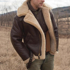 Thickened Leather-and-fur Mens Casual Jacket