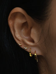 Fashionable And Minimalist U-shaped Plain-gold Earrings