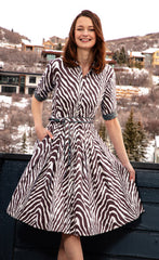 Mrs. Maisel Chocolate Zebra Print