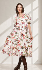 Montauk Dress Violet Safari Print
