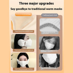 Wolkenwarme Maske Winter Damen Plüsch Süß Ohrenschutz Fleece-gefüttert