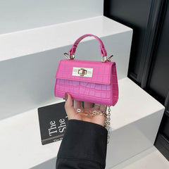 Casual Small Square Handbag With Shoulder Strap