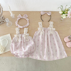 Ensemble assorti mignon pour bébé, robe et gilet pour sœurs