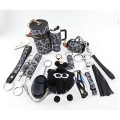 Diamond-Embellished Creative Portable 12-Piece Keychain Set