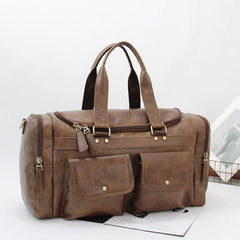 Mens Large-Capacity Vintage Duffel Gym Bag
