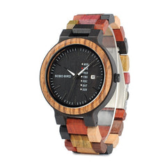 Couple Wooden Watches And Date-display Quartz Watches