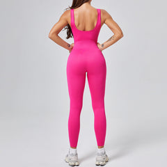 Body respirant ajusté à col rond, tricot côtelé, ventre gainé et fesses rehaussées