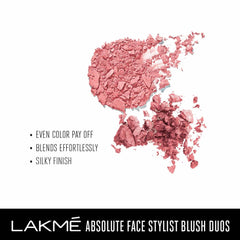 Lakme Absolute Face Stylist Blush Duos - Rose Blush