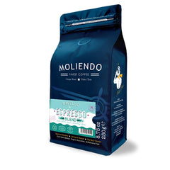 Granos de café para espresso 100 % arábica Moliendo Ravello - Café de especialidad para entendidos, con notas de chocolate y cítricos